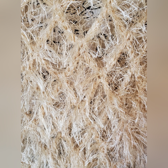 Unbranded Diamond Knit Camel Gold Glitter Topper - Picture 6 of 7